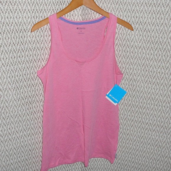 NWT Columbia Sleeveless Tank Top T-Shirt Pink Size L - Picture 2 of 8
